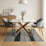 Striped Black and White Bold Black White Striped Geometric Area Rug