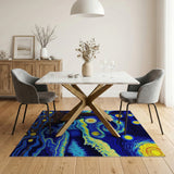 Starry Night Swirls Abstract Area Rug