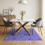 Purple Floral Paisley Star Rug