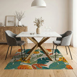 Playful Tiger Cubs Peekaboo Jungle Area Rug