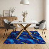 Rainbow Microphone Music Area Rug