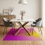 Radiant Pink Orange Yellow Gradient Striped Area Rug