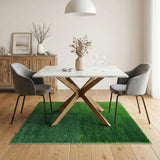 Lush Green Patchwork Turf Area Rug