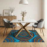 Rainbow Spiral Mountain Area Rug