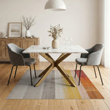 Multi-color and Patterns Horizontal Stripe Vibrant Multi-Color Horizontal Stripe Area Rug
