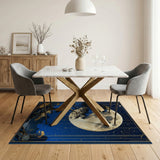 Moonlit Pine Tree Full Moon Night Rug