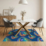 Rainbow Globe Earth Area Rug