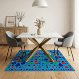 Vibrant Multi-Color Geometric Circles Area Rug