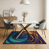 Cosmic Vortex Abstract Area Rug
