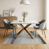Sweeping Grey Abstract Area Rug