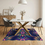Neon Light Bulb Burst Area Rug