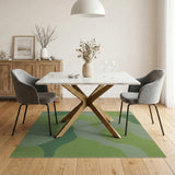 Organic Green Camo Abstract Area Rug