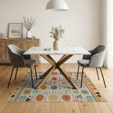Multi-color and Patterns Multi-Color Southwestern Geometric Area Rug