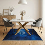 Full Moon Starry Night Sky Area Rug