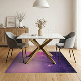 Starry Purple-Pink Galaxy Area Rug