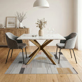 Modern Geometric Abstract Multi-color and Patterns Area Rug