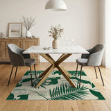 Green Jungle Silhouette Area Rug
