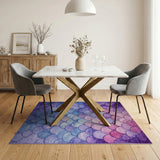 Purple Mermaid Scale Area Rug