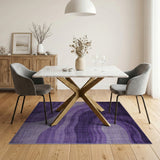Purple Abstract Wave Abstract Area Area Rug