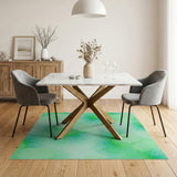 Abstract Green Watercolor Area Rug