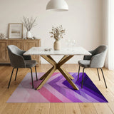 Purple Ombre Chevron Geometric Area Rug