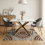 Terracotta Mandala Heritage Tribal Rug