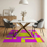 Multi-color and Patterns Vibrant Geometric Pink Yellow Area Rug