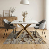 Heritage Tribal Elk Area Rug in Brown Tones