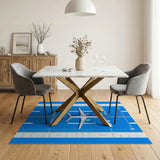 Airplane on Blue Runway Area Rug