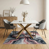 Abstract Pink Ballet Pointe Shoe Area Rug