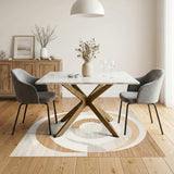 Beige Geometric Swirl Area Rug