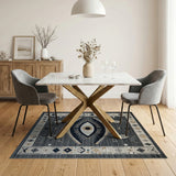 Evil Eye Heritage Tribal Grey Area Rug
