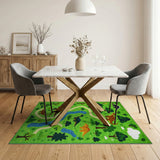 Dinosaur Forest Adventure Kids Area Rug