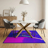 Purple Bard's Blade Electric Guitar Area Rug