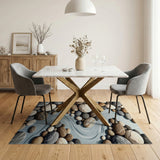 River Pebbles Stream Area Rug