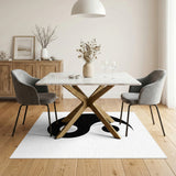 Black White Yin Yang Area Rug