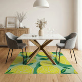 Multi-color and Patterns Lemon Slice Fruit Pattern Area Rug