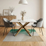 Emerald Organic Abstract Area Rug