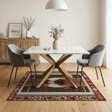 Longhorn Bull Southwestern Area Rug