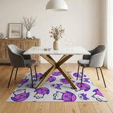 Adorable Pink Cartoon Puppy Area Rug