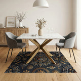 Heritage Tribal Gold Sun Mandala Rug