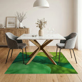 Vibrant Green Abstract Shag Area Rug
