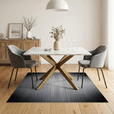 Black White Halftone Gradient Geometric Modern Area Rug