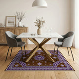 Purple Starburst Medallion Persian Area Rug
