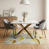 Whimsical Yellow Mushroom Tufted Area Rug