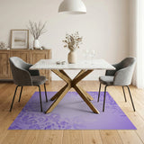 Purple Floral Silhouette Area Rug