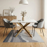 Layered Mountain Horizon Area Rug