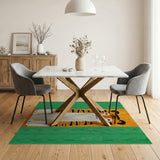 Playful Cartoon Tiger Area Rug