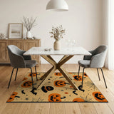 Halloween Jack-O'-Lantern Pumpkin Bat Area Rug