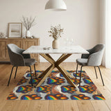 Rainbow Paw Print Kids Area Rug
